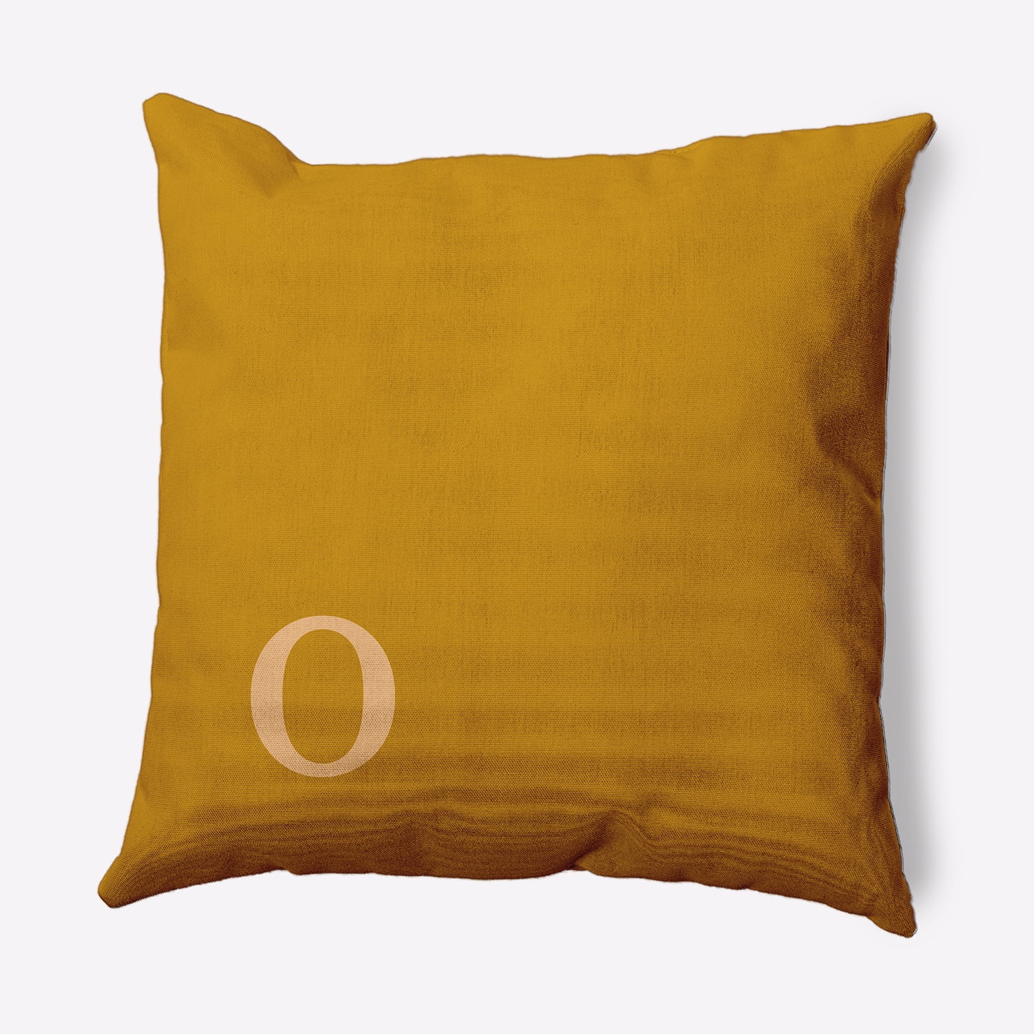 Simply Daisy 18" x 18" Modern Monogram Decorative Throw Pillow, Autumn Gold