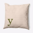 thumbnail image 1 of Simply Daisy 18" x 18" Modern Monogram Decorative Throw Pillow, Olive, 1 of 3