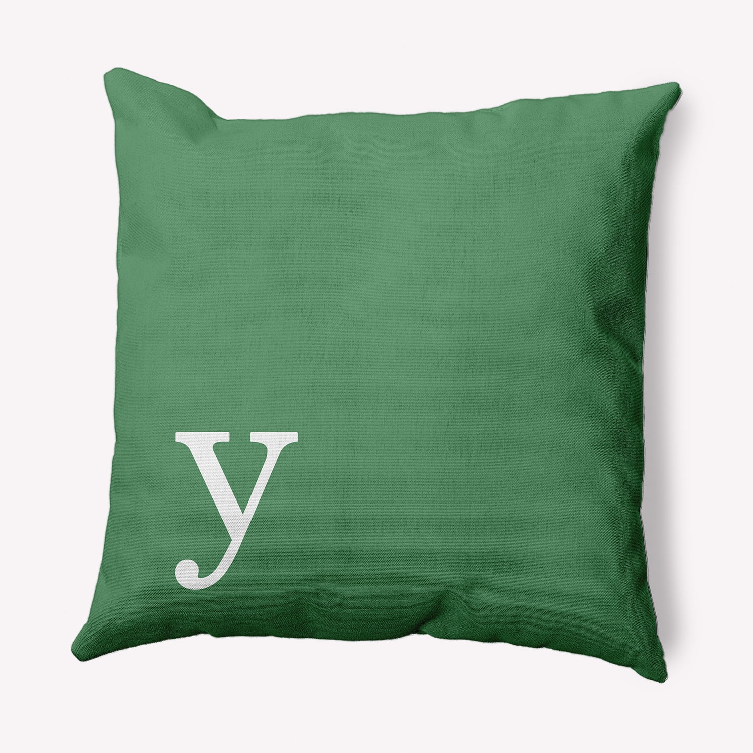 Simply Daisy 18" x 18" Modern Monogram Decorative Throw Pillow, Sage