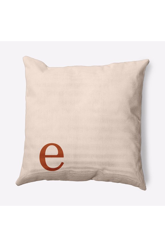 18" x 18" Modern Monogram Decorative Throw Pillow, Sienna