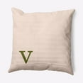 thumbnail image 1 of Simply Daisy 18" x 18" Modern Monogram Indoor/Outdoor Polyester Throw Pillow, Olive, 1 of 4
