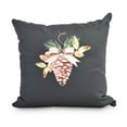 thumbnail image 1 of Simply Daisy, 18" x 18"Natural Oranment Black Holiday Print Decorative Outdoor Throw Pillow, 1 of 1