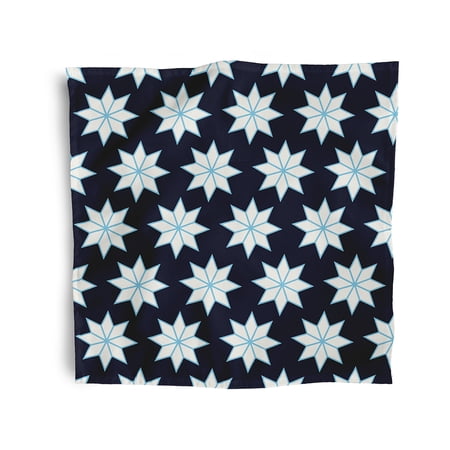 Simply Daisy 18" x 18" Navy Christmas Stars Napkins, Set of 4