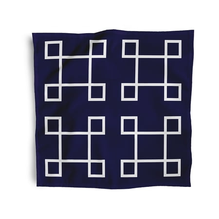Simply Daisy 18" x 18" Navy Geometric Napkins, Set of 4
