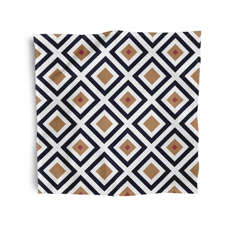 Simply Daisy 18" x 18" Navy Geometric Napkins, Set of 4