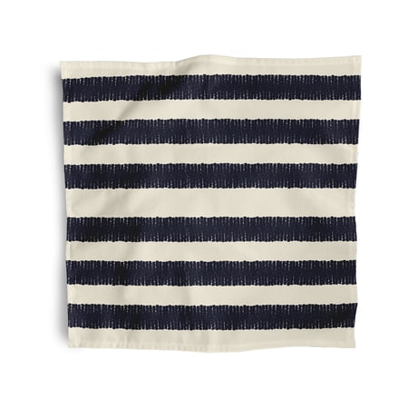 Simply Daisy 18" x 18" Navy Twisted Stripe Napkins, Set of 4