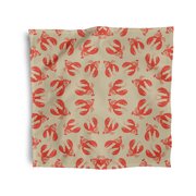 Simply Daisy 18" x 18" Orange Lobster Fest Napkins, Set of 4