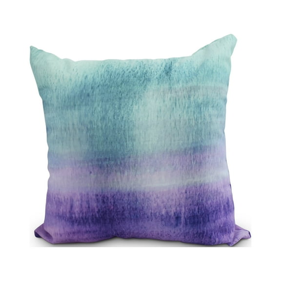 Simply Daisy, 18" x 18" Painted Sunset Multi Color Stripe Print Outdoor Decorative Throw Pillow