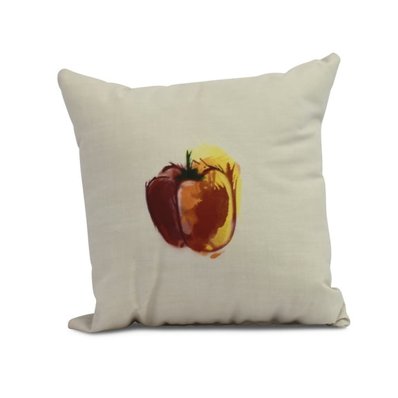 Simply Daisy, 18" x 18" Pepper Outdoor Pillow, Maroon