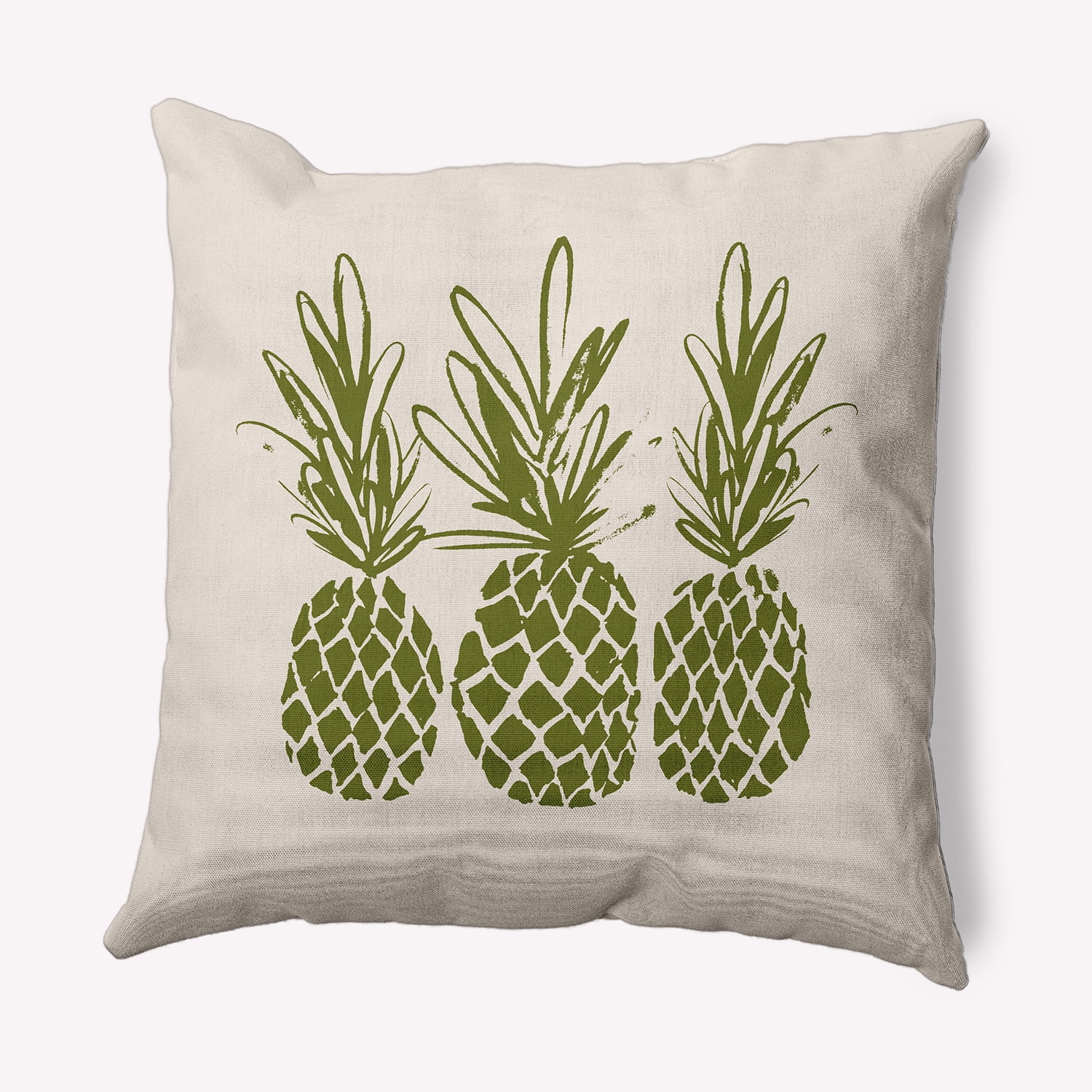 Simply Daisy 18" x 18" Pineapples Decorative Throw Pillow, Olive