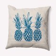 thumbnail image 1 of Simply Daisy 18" x 18" Pineapples Indoor/Outdoor Polyester Throw Pillow, Autumn Blue, 1 of 1