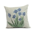 thumbnail image 1 of Simply Daisy, 18" x 18" Pretty Little Flower Outdoor Pillow, Light Blue, 1 of 2