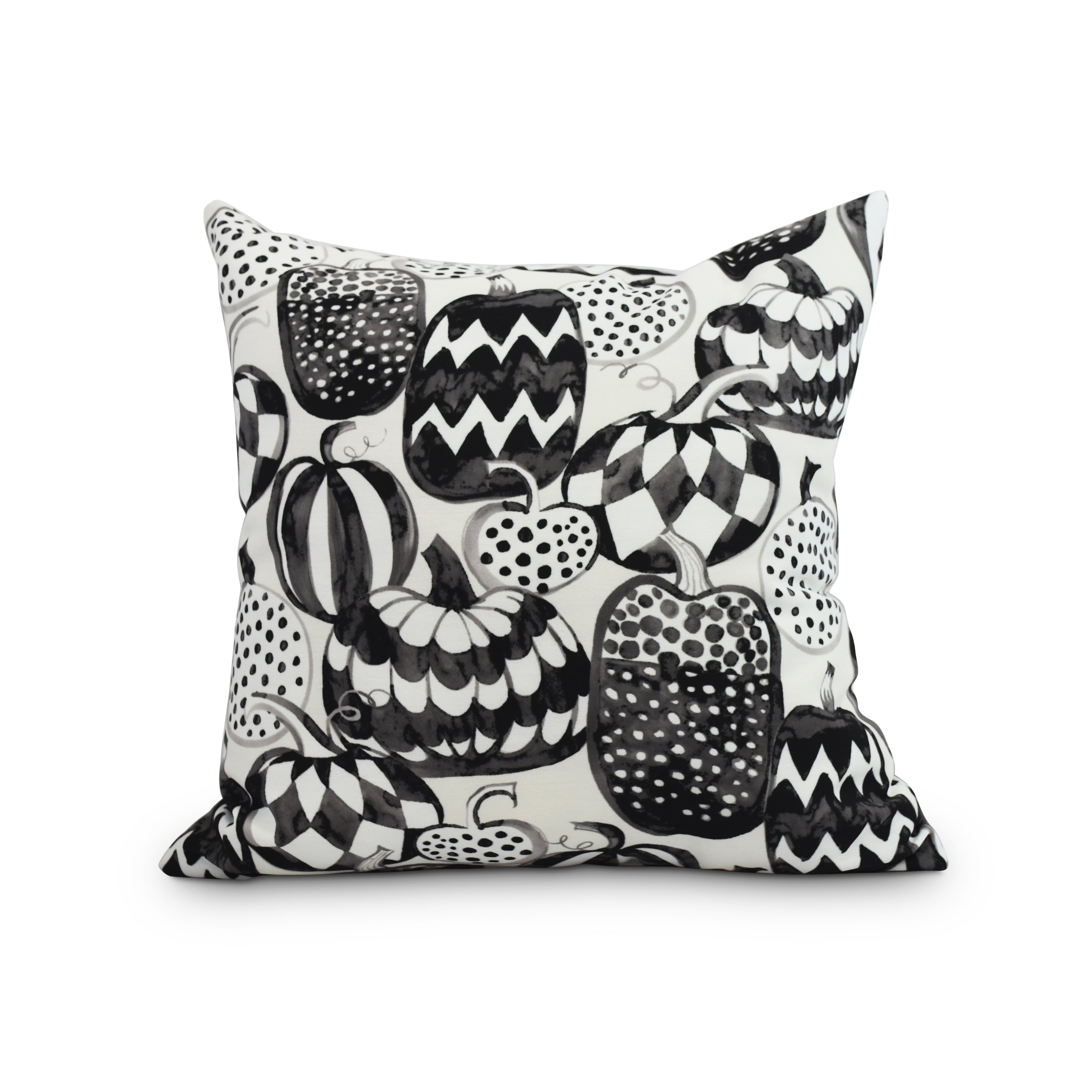 Simply Daisy, 18" x 18" Pumpkins Galore Cream Halloween Print Decorative Throw Pillow