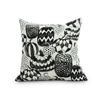 Simply Daisy, 18" x 18" Pumpkins Galore Cream Halloween Print Decorative Throw Pillow