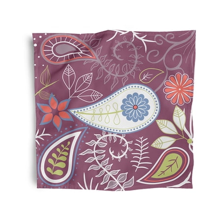 Simply Daisy 18" x 18" Purple Paisley Floral Napkins, Set of 4