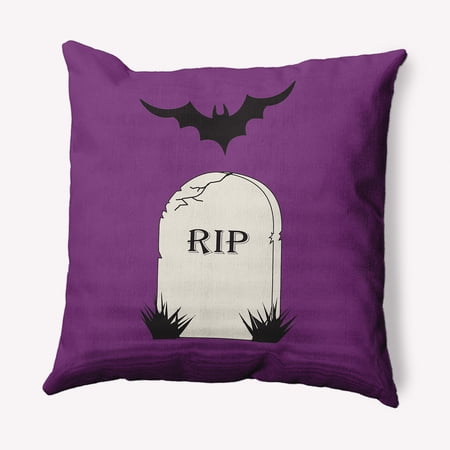 Simply Daisy 18" x 18" RIP Indoor/Outdoor Polyester Throw Pillow, Amethyst