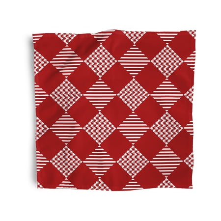 Simply Daisy 18" x 18" Red Check It Twice Napkins, Set of 4