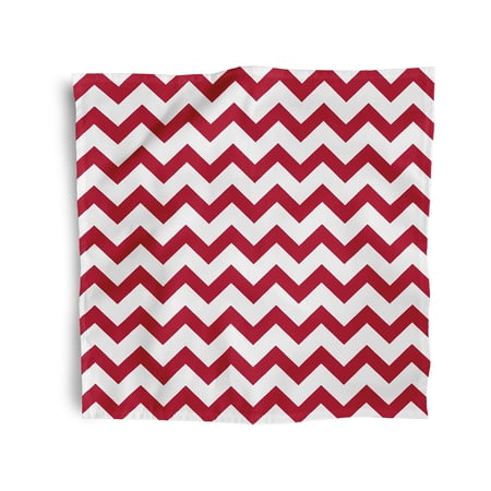 Simply Daisy 18" x 18" Red Chevron Stripe Napkins, Set of 4