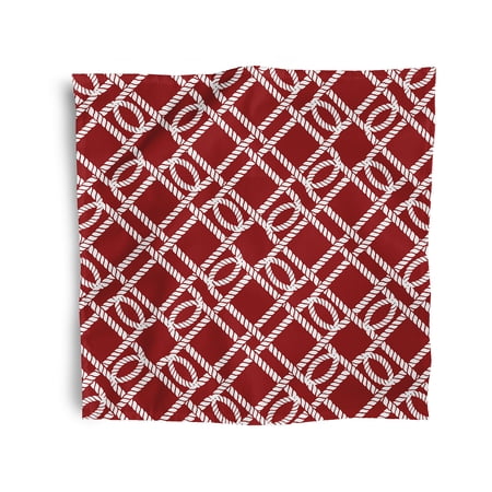 Simply Daisy 18" x 18" Red Know the Ropes Napkins, Set of 4