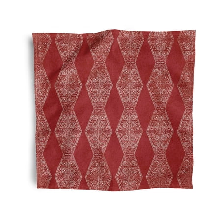 Simply Daisy 18" x 18" Red Pyramid Stripe Napkins, Set of 4