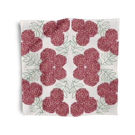 Simply Daisy 18" x 18" Red Small Modcircles Napkins, Set of 4