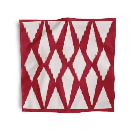 Simply Daisy 18" x 18" Red Soft Diamond Napkins, Set of 4