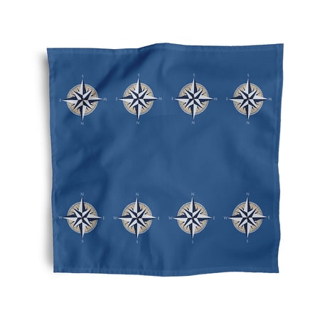 Simply Daisy 18" x 18" Royal Compass Napkins, Set of 4