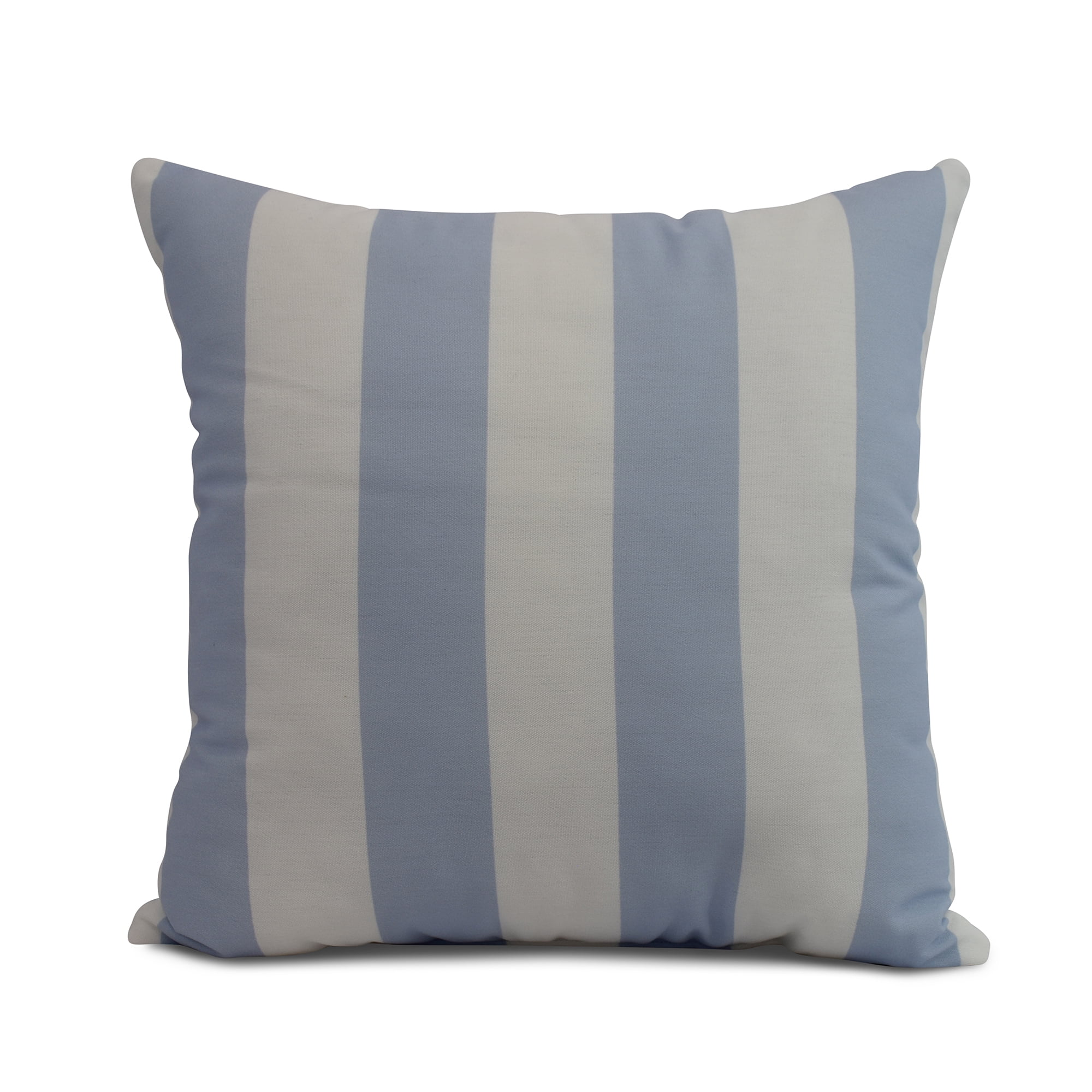 Simply Daisy, 18" x 18" Rugby Stripe, Stripe Print Outdoor Pillow, Blue