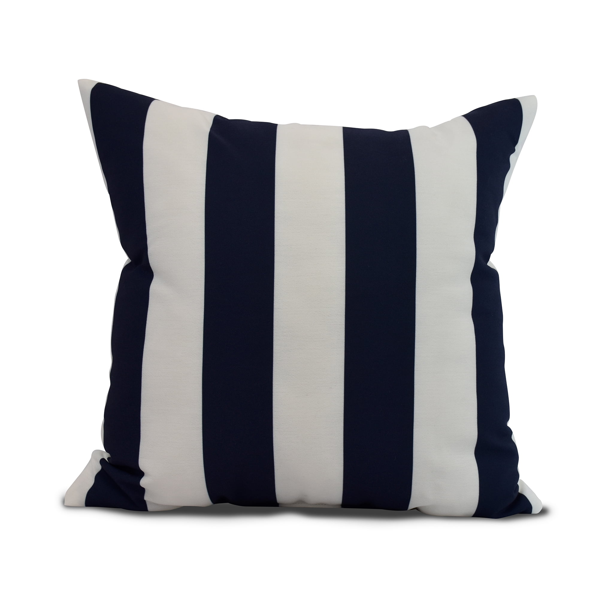 Simply Daisy, 18" x 18" Rugby Stripe, Stripe Print Outdoor Pillow, Navy