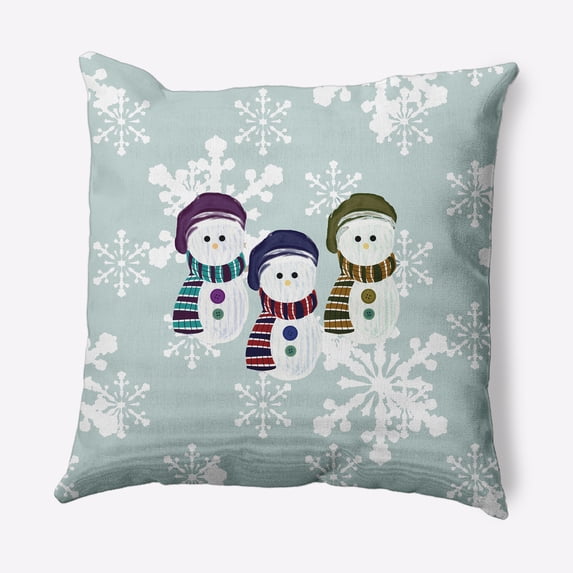Simply Daisy 18" x 18" Sock Snowmen Decorative Throw Pillow