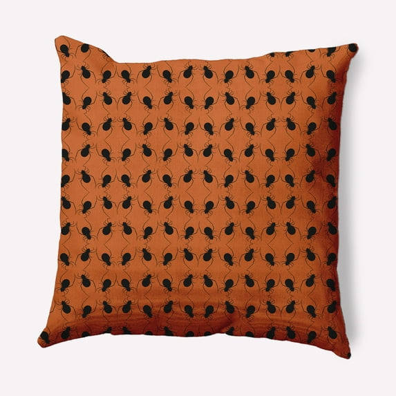 Simply Daisy 18" x 18" Spider Cluster Indoor/Outdoor Polyester Throw Pillow, Dusty Orange