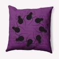 thumbnail image 1 of Simply Daisy 18" x 18" Spider Wreath Decorative Throw Pillow, Amethyst, 1 of 4