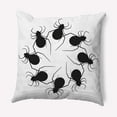 thumbnail image 1 of Simply Daisy 18" x 18" Spider Wreath Decorative Throw Pillow, White, 1 of 4