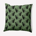 thumbnail image 1 of Simply Daisy 18" x 18" Spooky Cats Decorative Throw Pillow, Sage, 1 of 4