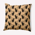 thumbnail image 1 of Simply Daisy 18" x 18" Spooky Cats Indoor/Outdoor Polyester Throw Pillow, Pale Gold, 1 of 3
