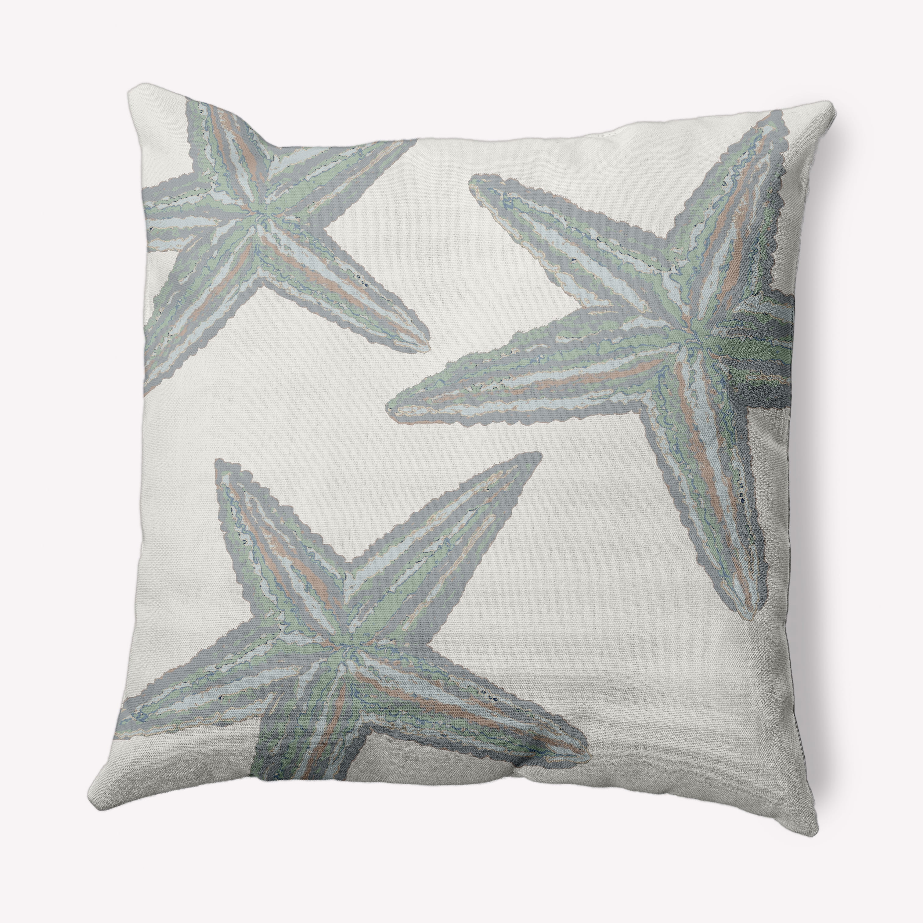 Simply Daisy 18" x 18" Starfish Constellation Nautical Decorative Indoor Pillow
