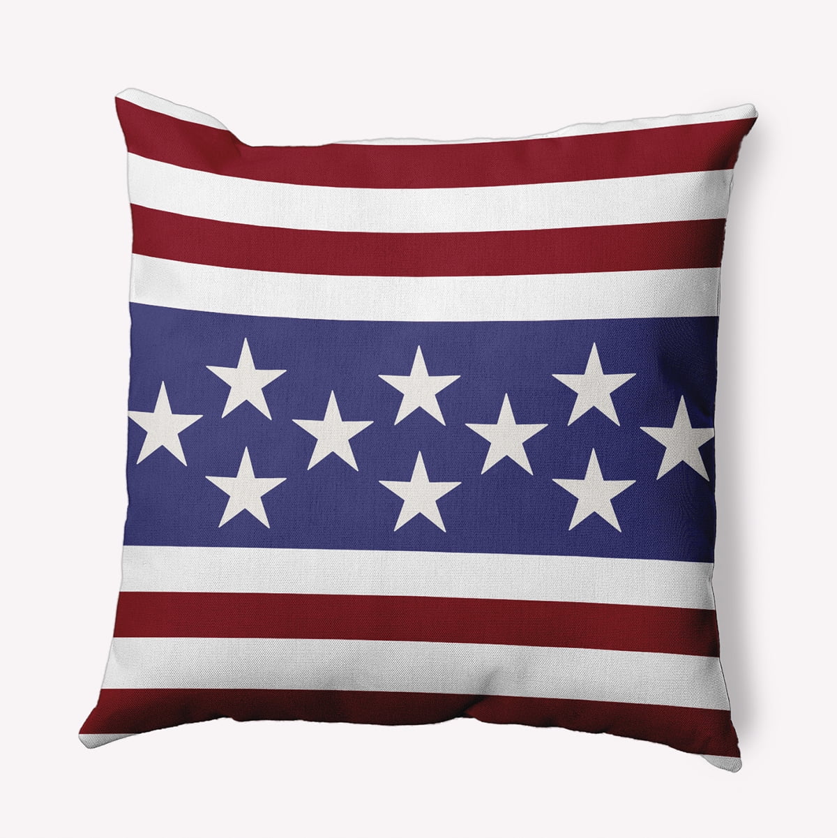 Simply Daisy 18" x 18" Stars and Bars Decorative Throw Pillow, Purplish Blue (1 count)