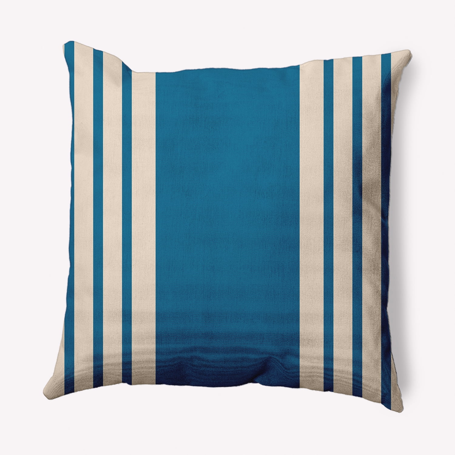 Simply Daisy 18" x 18" Stripe Indoor/Outdoor Polyester Throw Pillow, Autumn Blue