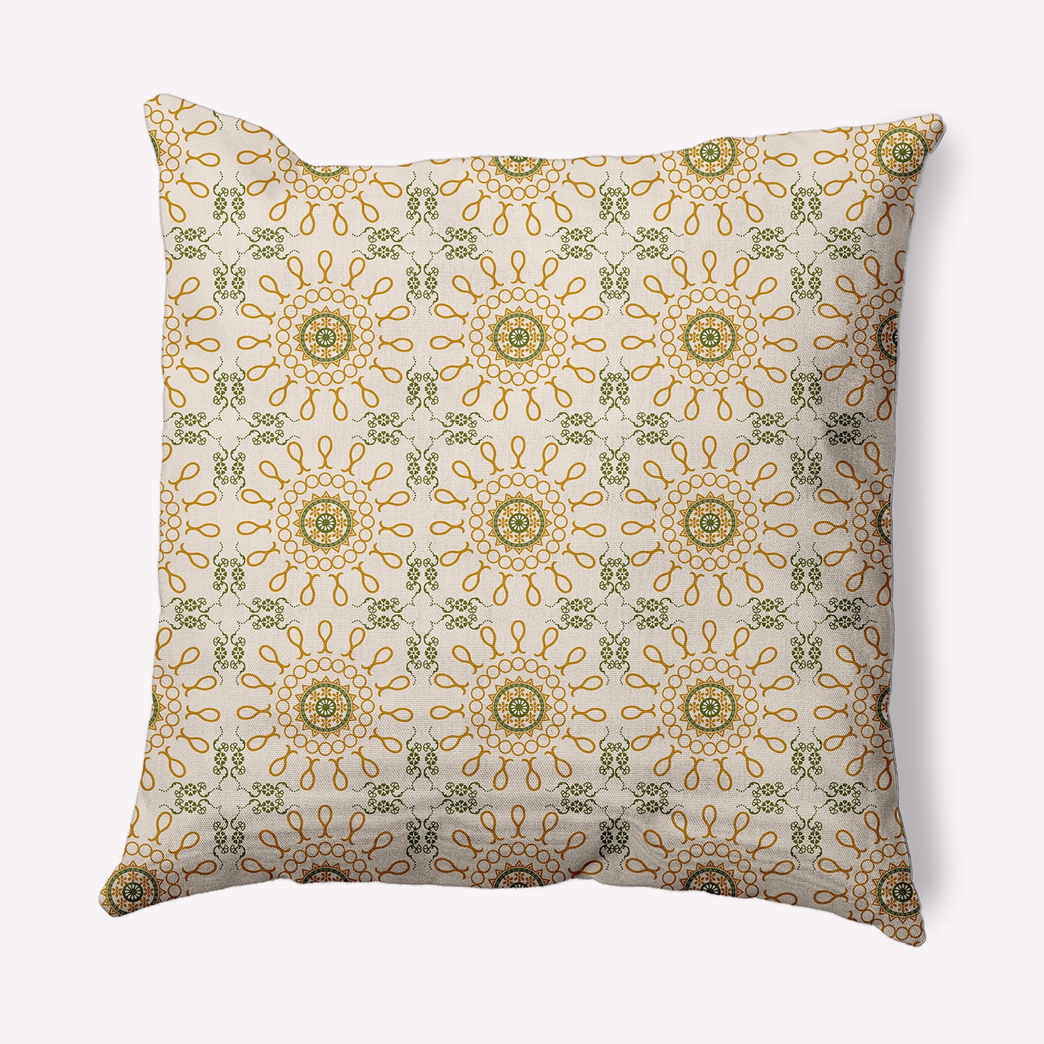 Simply Daisy 18" x 18" Sun Tile Decorative Throw Pillow, Autumn Gold
