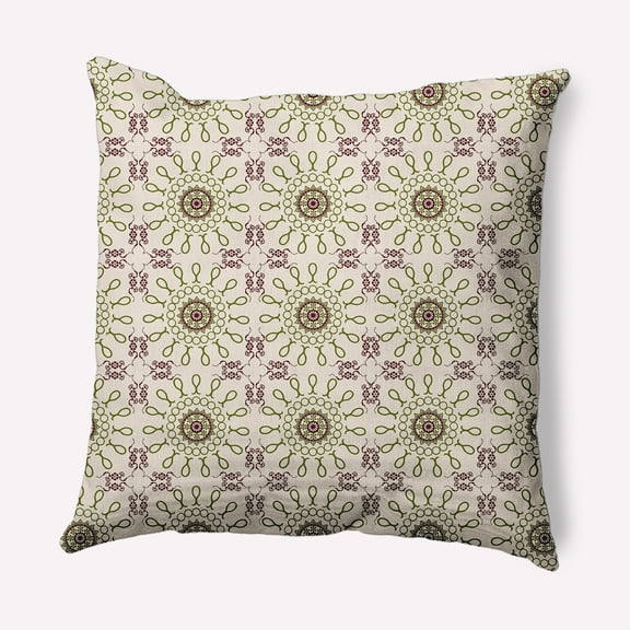 Simply Daisy 18" x 18" Sun Tile Decorative Throw Pillow, Olive