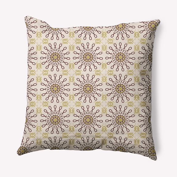 Simply Daisy 18" x 18" Sun Tile Decorative Throw Pillow, Pomegranate