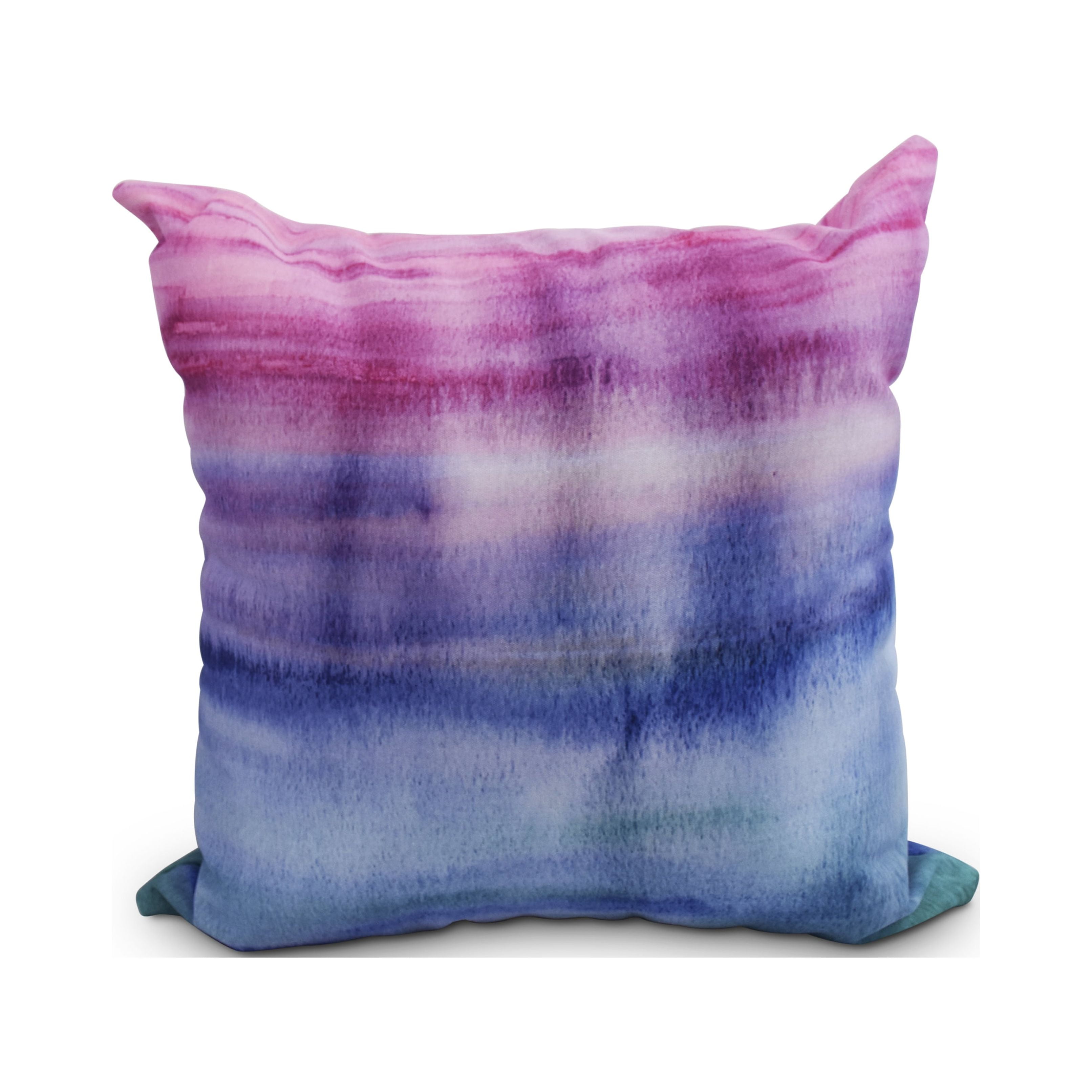 Simply Daisy, 18" x 18" Sunset Beauty Multi Color Stripe Print Outdoor Decorative Throw Pillow