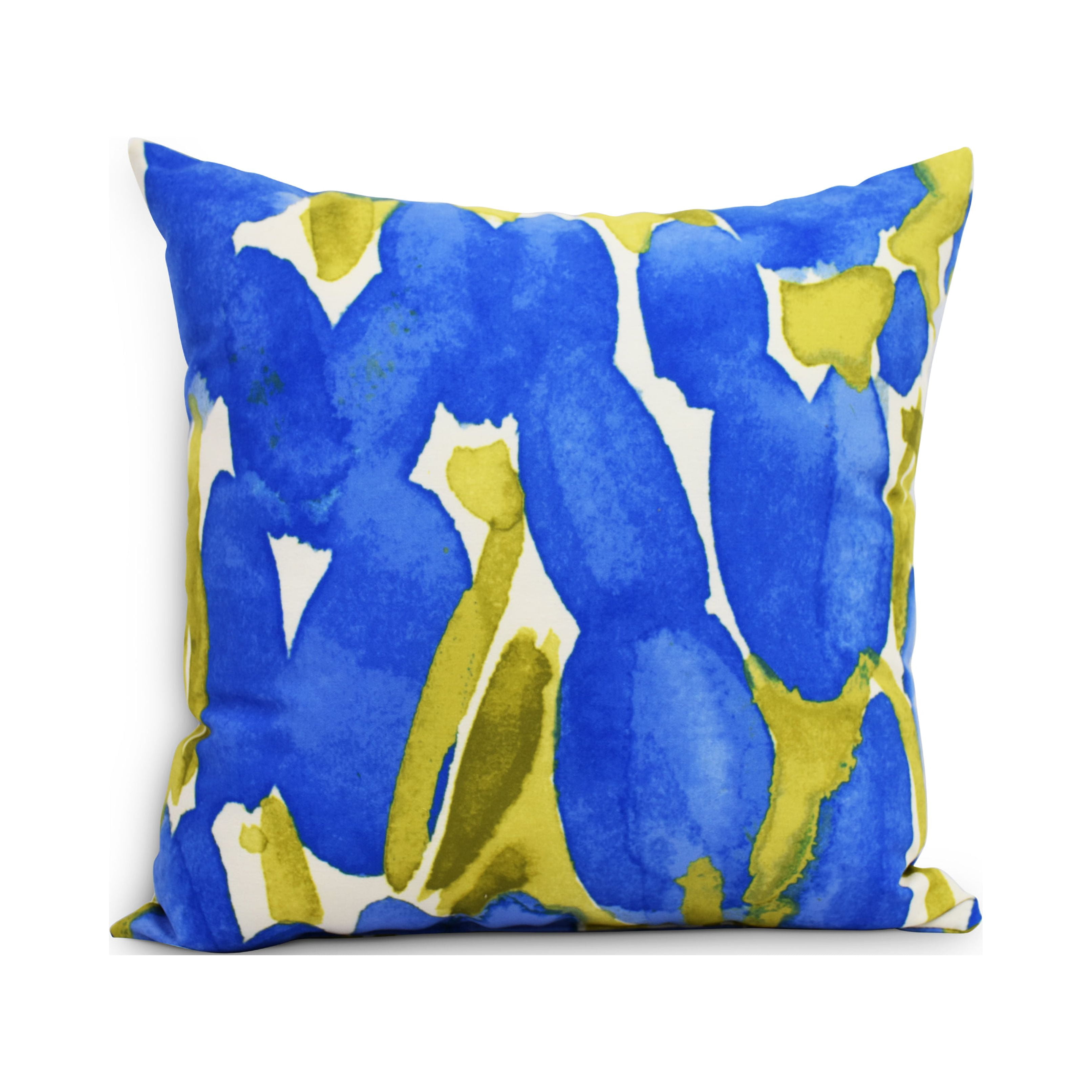 Simply Daisy, 18" x 18" Sunset Tulip Blue Floral DecorativeOutdoor Pillow