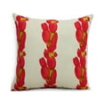 thumbnail image 1 of Simply Daisy, 18" x 18" Sunset Tulip Red Floral DecorativeOutdoor Pillow, 1 of 2
