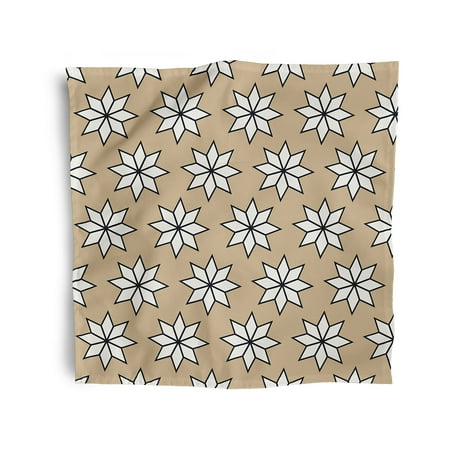 Simply Daisy 18" x 18" Taupe Christmas Stars Napkins, Set of 4