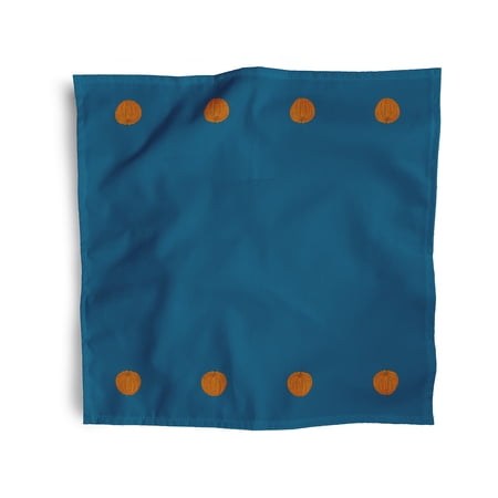 Simply Daisy 18" x 18" Teal Big Pumpkin Napkins, Set of 4