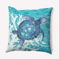 thumbnail image 1 of Simply Daisy 18" x 18" Turtle Friend Decorative Throw Pillow, Carribbean Turquoise (1 count), 1 of 3