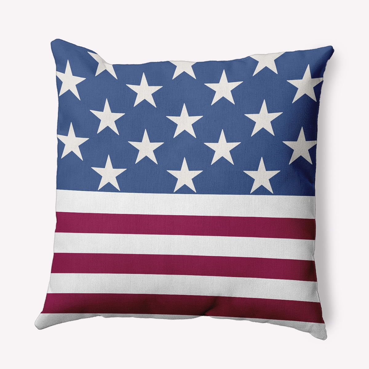 Simply Daisy 18" x 18" USA Flag Decorative Throw Pillow, Nautical Navy (1 count)