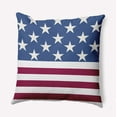 thumbnail image 1 of Simply Daisy 18" x 18" USA Flag Decorative Throw Pillow, Nautical Navy (1 count), 1 of 3