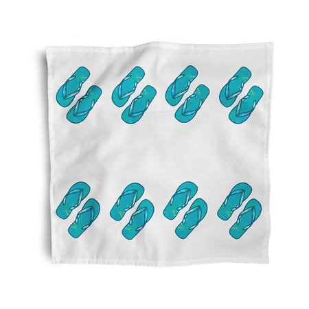 Simply Daisy 18" x 18" White Flip Flops Napkins, Set of 4